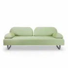 3 divan Design Seater në Metal dhe Pëlhura Made in Italy - Selia Viadurini