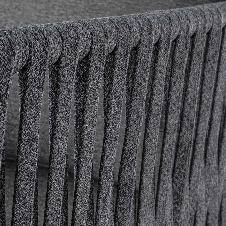 Divan alumini dhe litar në natyrë me jastëkë prej pëlhure, Homemotion - Shama Viadurini