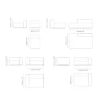 Divan modular në natyrë me mbushje në gomë kulluese Prodhuar në Itali - Bahias Viadurini