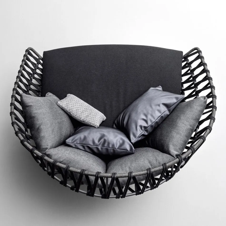 Divan në natyrë me jastëkë të përfshirë Made in Italy - Emmacross nga Varaschin Viadurini