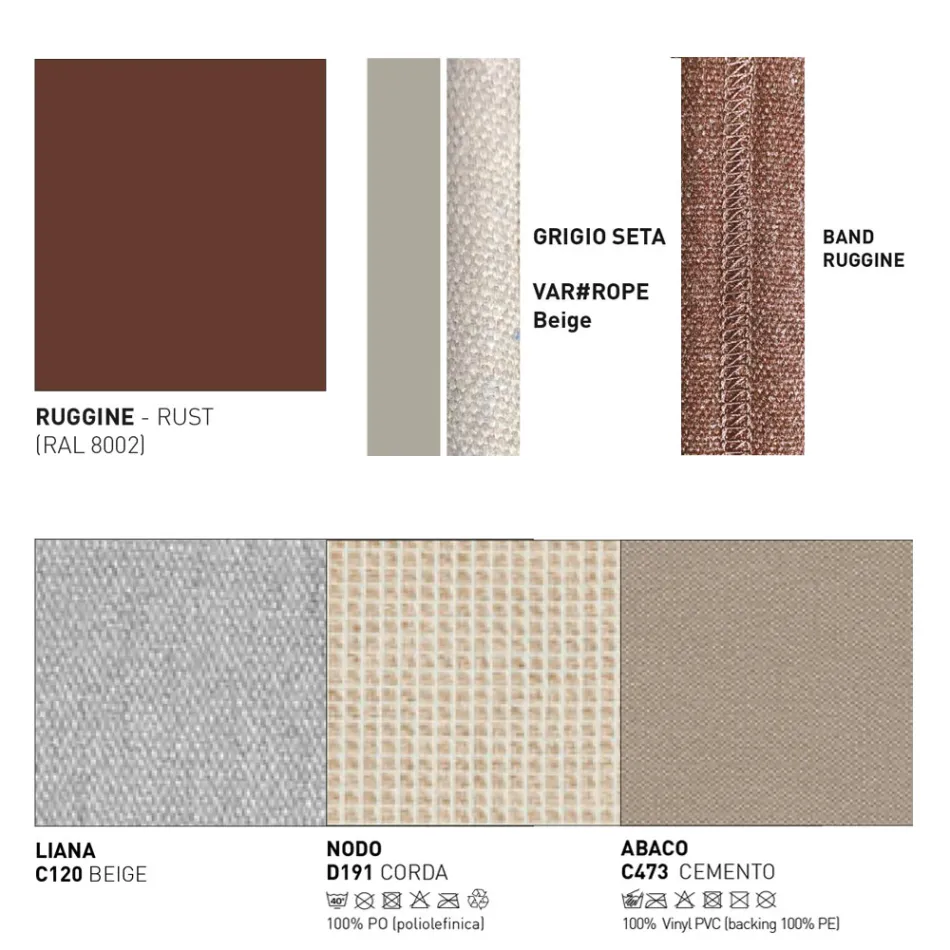 Divan në natyrë me jastëkë të përfshirë Made in Italy - Emmacross nga Varaschin Viadurini