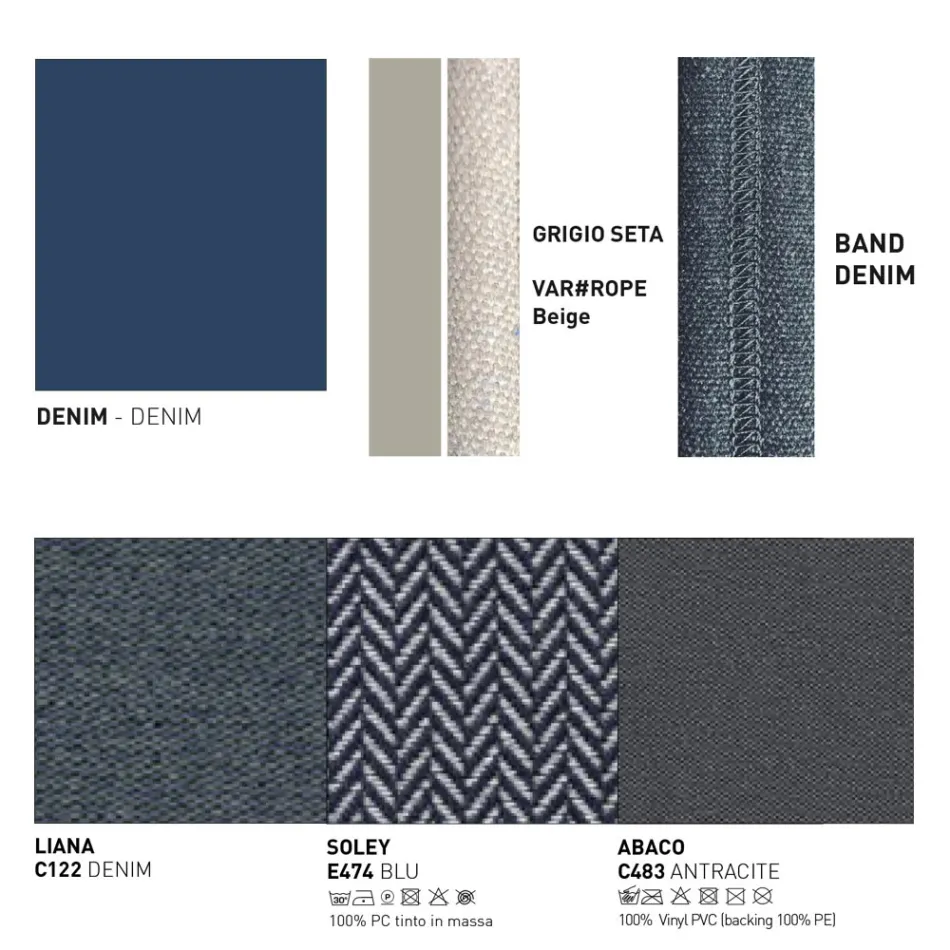 Divan në natyrë me jastëkë të përfshirë Made in Italy - Emmacross nga Varaschin Viadurini