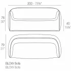 Dizajni divan në natyrë në rrëshirë polietileni Blow by Vondom Viadurini