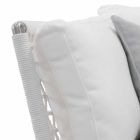 Divan në natyrë në jastëkë të bardhë prej çeliku dhe PVC të endur - Ontario6 Viadurini