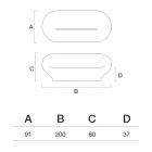 Divan i jashtëm prej polietileni, i disponueshëm në ngjyra të ndryshme - Peshqir Viadurini