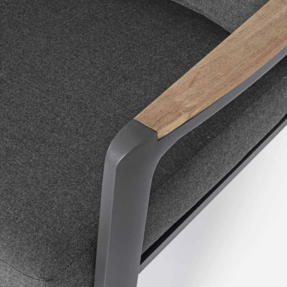 Divan i Jashtëm në Pëlhurë me Strukturë Alumini, Homemotion - Cara Viadurini