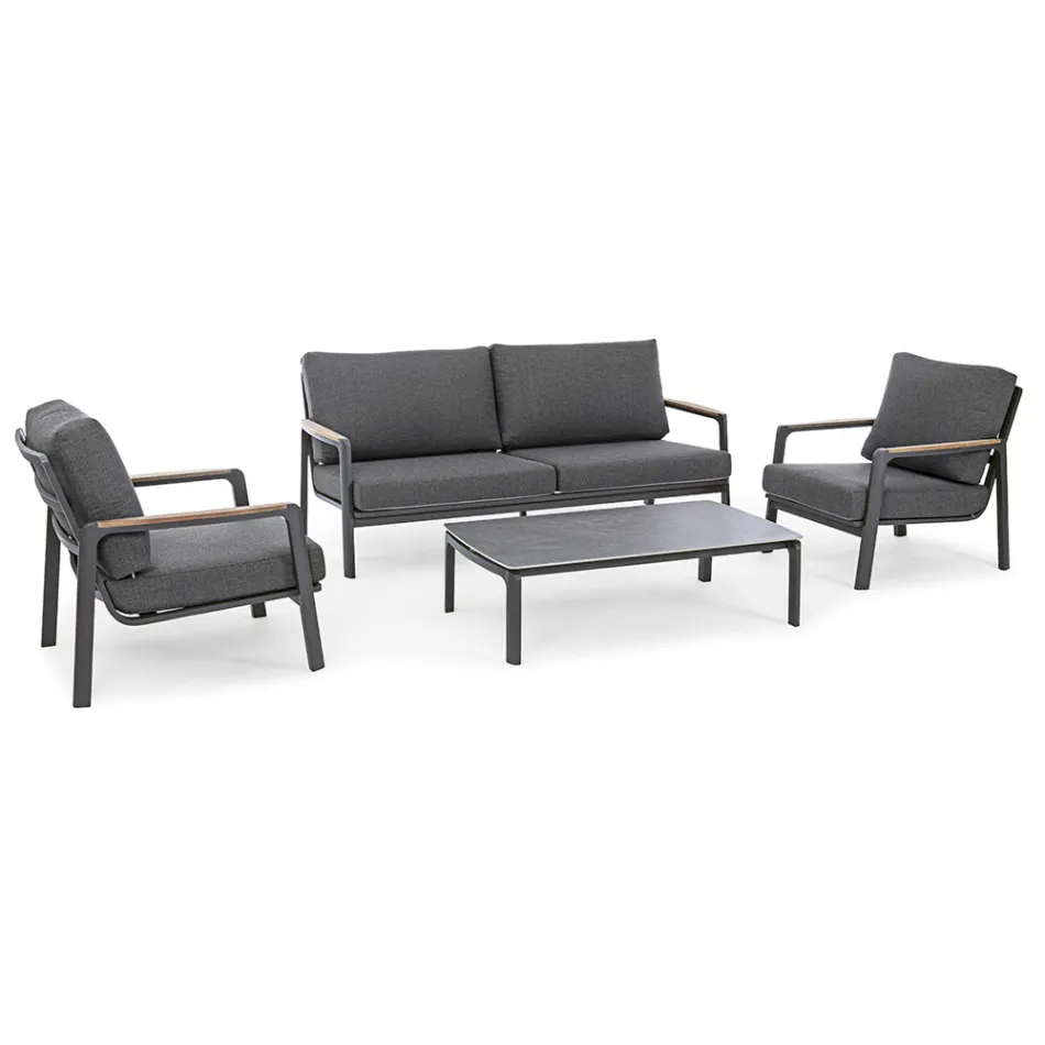 Divan i Jashtëm në Pëlhurë me Strukturë Alumini, Homemotion - Cara Viadurini