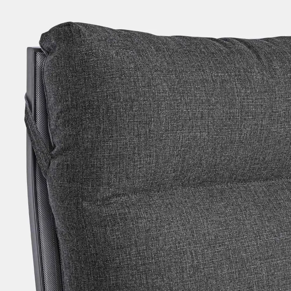 Divan në natyrë në pëlhurë dhe alumin me mbështetëse të mbështetur - Nathy Viadurini