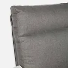 Divan në natyrë në pëlhurë dhe alumin me mbështetëse të mbështetur - Nathy Viadurini