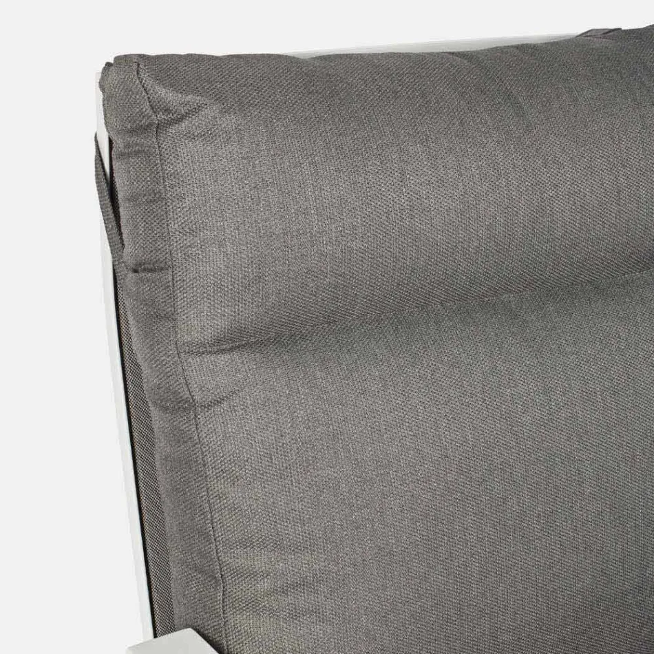 Divan në natyrë në pëlhurë dhe alumin me mbështetëse të mbështetur - Nathy Viadurini