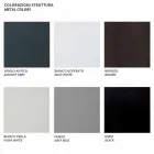 Sofa qoshe modulare në metal dhe pëlhurë e bërë në Itali - Cola Viadurini