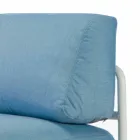 Sofa qoshe modulare në metal dhe pëlhurë e bërë në Itali - Cola Viadurini