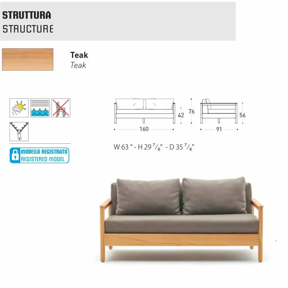 Divane moderne Varaschin Bali me jastekë të mbushur Viadurini