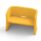 Divan Kopshti 2 Vendësh me Polietileni me Ngjyrë Prodhuar në Itali - Gomez Viadurini