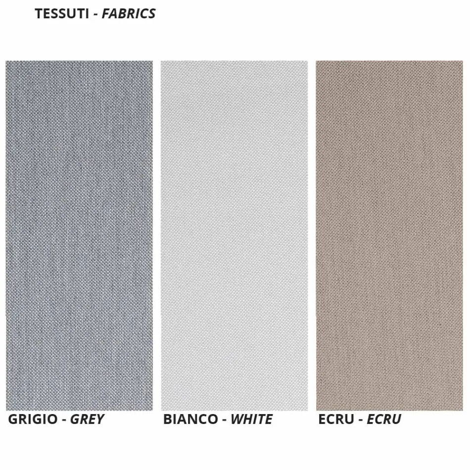 Jastëkë divanesh kopshti me 3 vende të përfshira në çelik Prodhuar në Itali - Brienne Viadurini