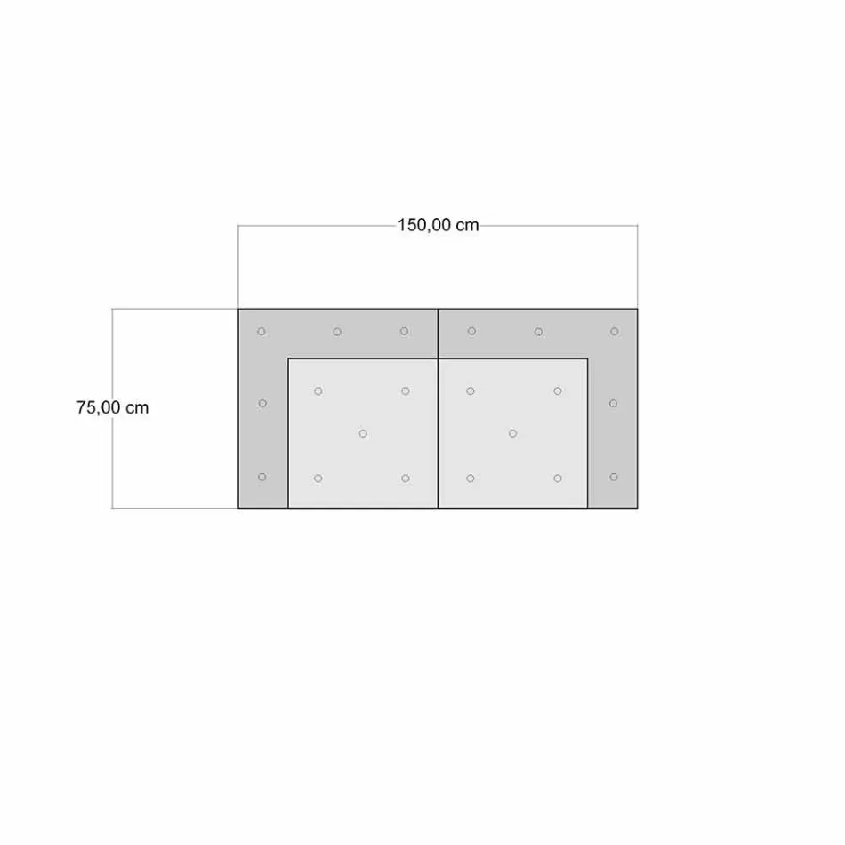 Sofat e kopshtit etnik me dy vend në pëlhurë kundërshtuese të ujit - Shamo Viadurini