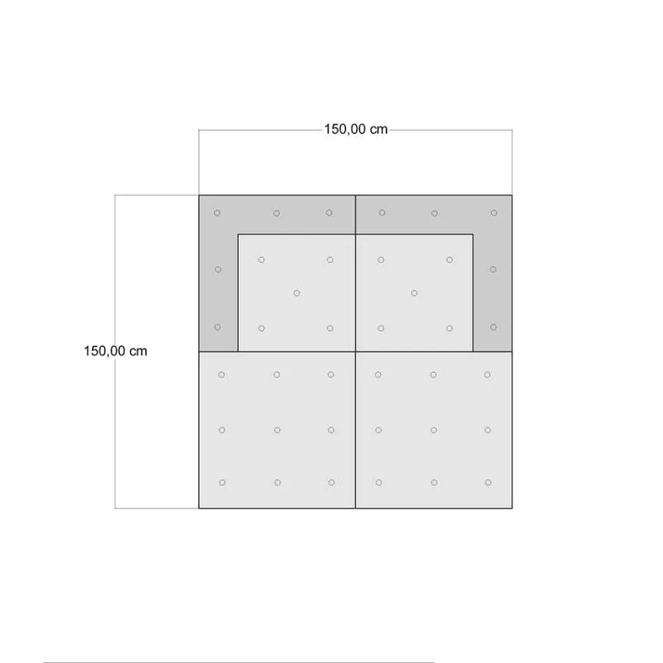 Sofat e kopshtit etnik me dy vend në pëlhurë kundërshtuese të ujit - Shamo Viadurini