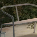 Divan kopshti me bazament alumini dhe sedilje tekstili Prodhuar në Itali - Maureen Viadurini