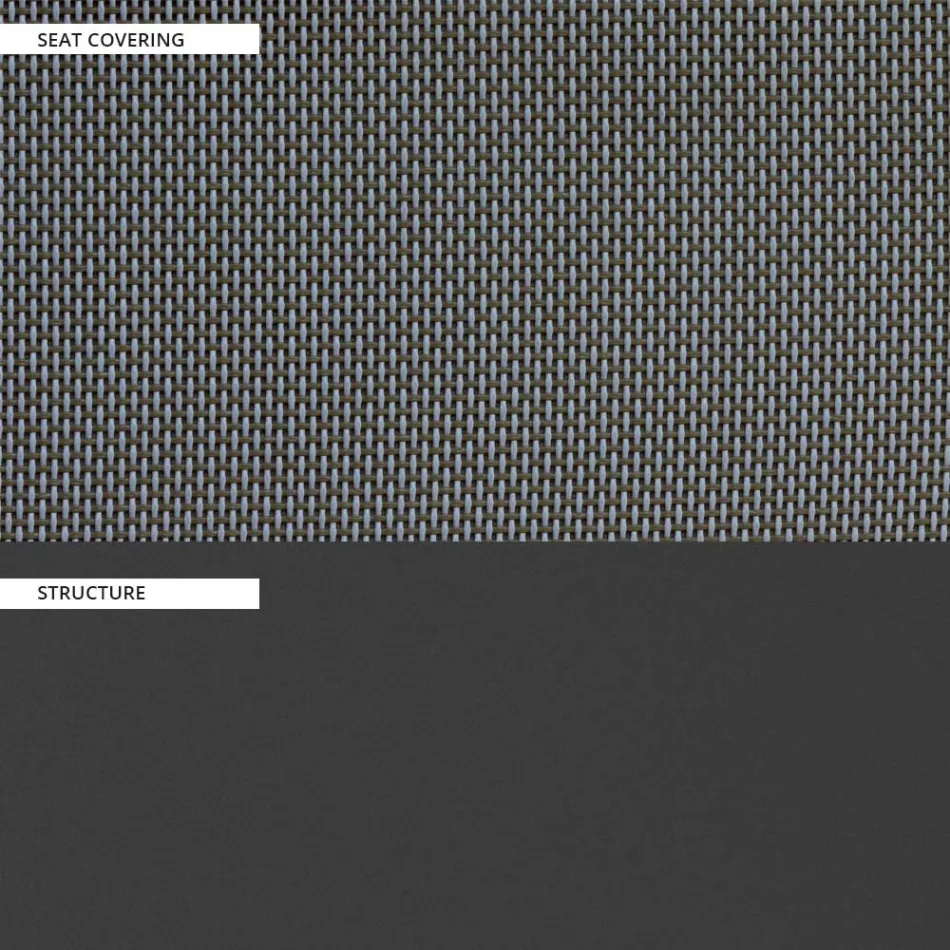 Divan kopshti me bazament alumini dhe sedilje tekstili Prodhuar në Itali - Maureen Viadurini