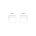 Divan Modular Kopshti me Strukturë të ulët Druri Prodhuar në Itali - Rubik Viadurini