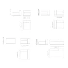 Divan Modular Kopshti në Kompensatë Detare Prodhuar në Itali - Bahias Viadurini