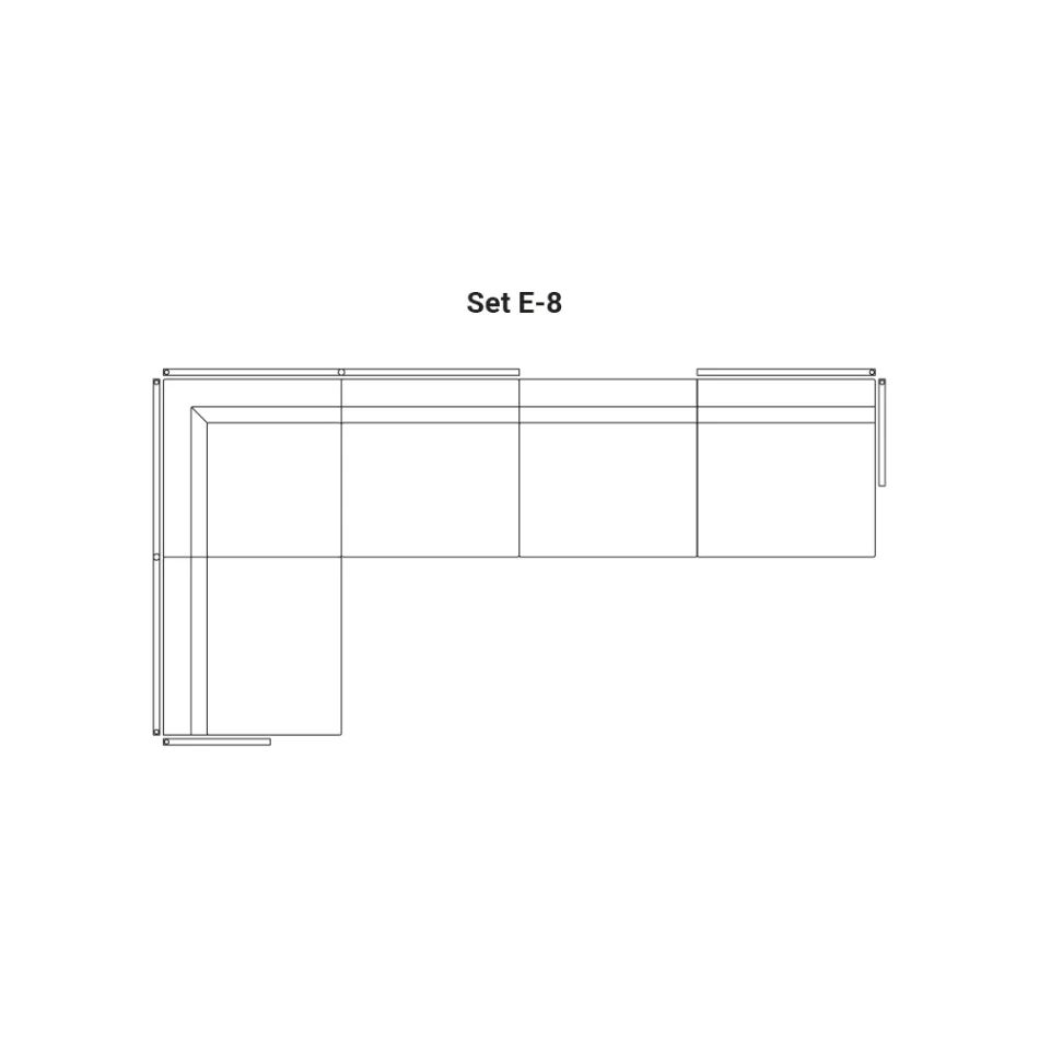 Divan Modular Kopshti Prodhuar në Itali - Rubik Viadurini