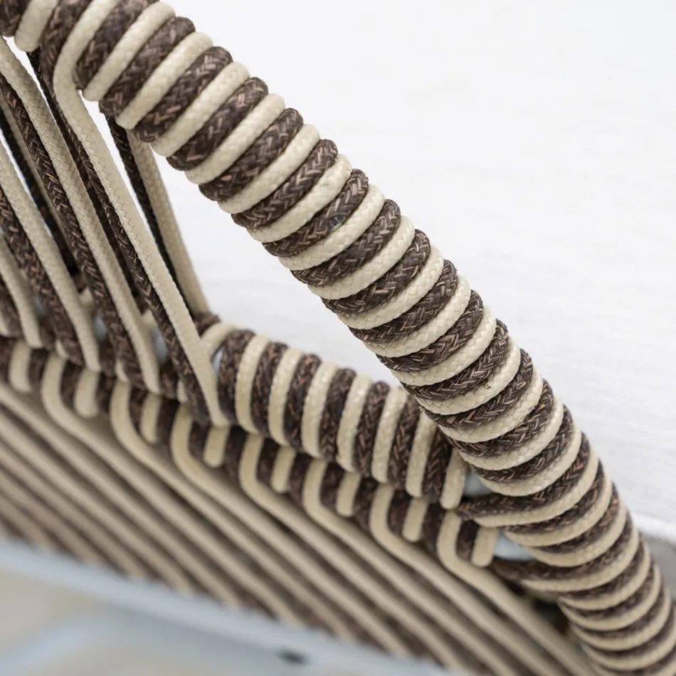 Divan Kopshti në Alumin dhe Tendje me Litar - Alcor Viadurini