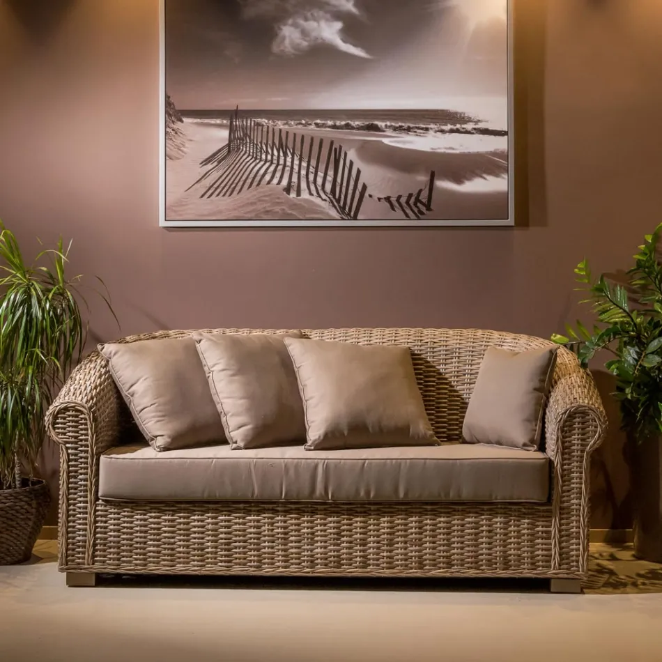 Divan Kopshti në Fibër Kubù Natyrore me Jastëkë - Isildur Viadurini