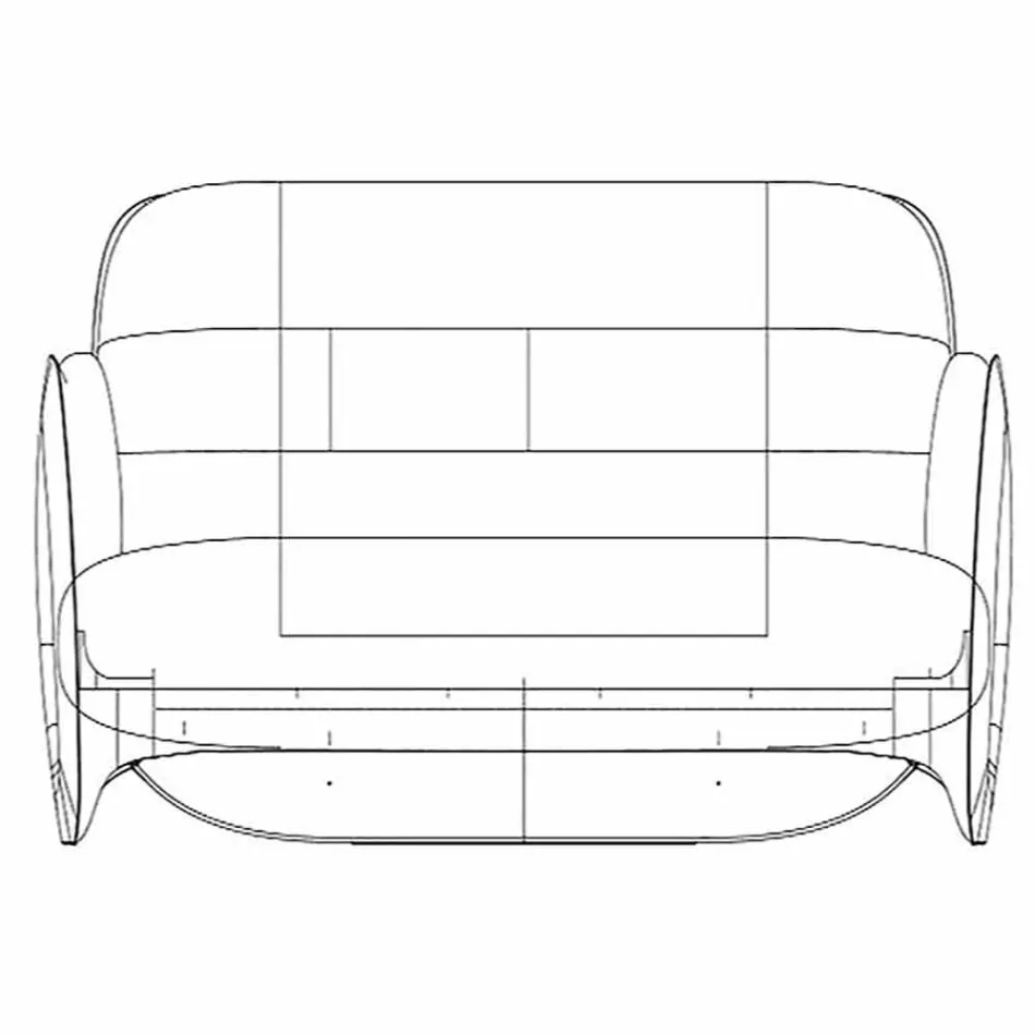 Divan me kopsht polietileni me dizajn modern Pezzettina nga Vondom Viadurini