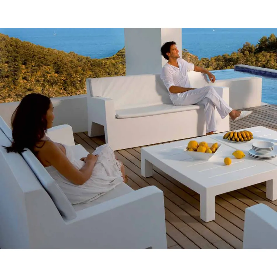 Divan kopshti Jut by Vondom, në rrëshirë polietileni, dizajn Viadurini