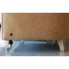 Divan Indoor me Këmbë druri dhe Rrota Metal Prodhuar në Itali - Giocoso Viadurini