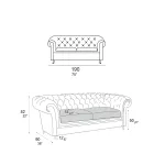 Divan Indoor me Këmbë druri dhe Rrota Metal Prodhuar në Itali - Giocoso Viadurini