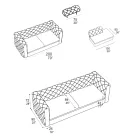 Divan shtëpie me mbështetëse koke të mbështetur, Prodhuar në Itali - i lëshuar Viadurini