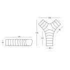 Divan zyre ne polietileni me ngjyre mat Prodhuar ne Itali - Galatea Viadurini