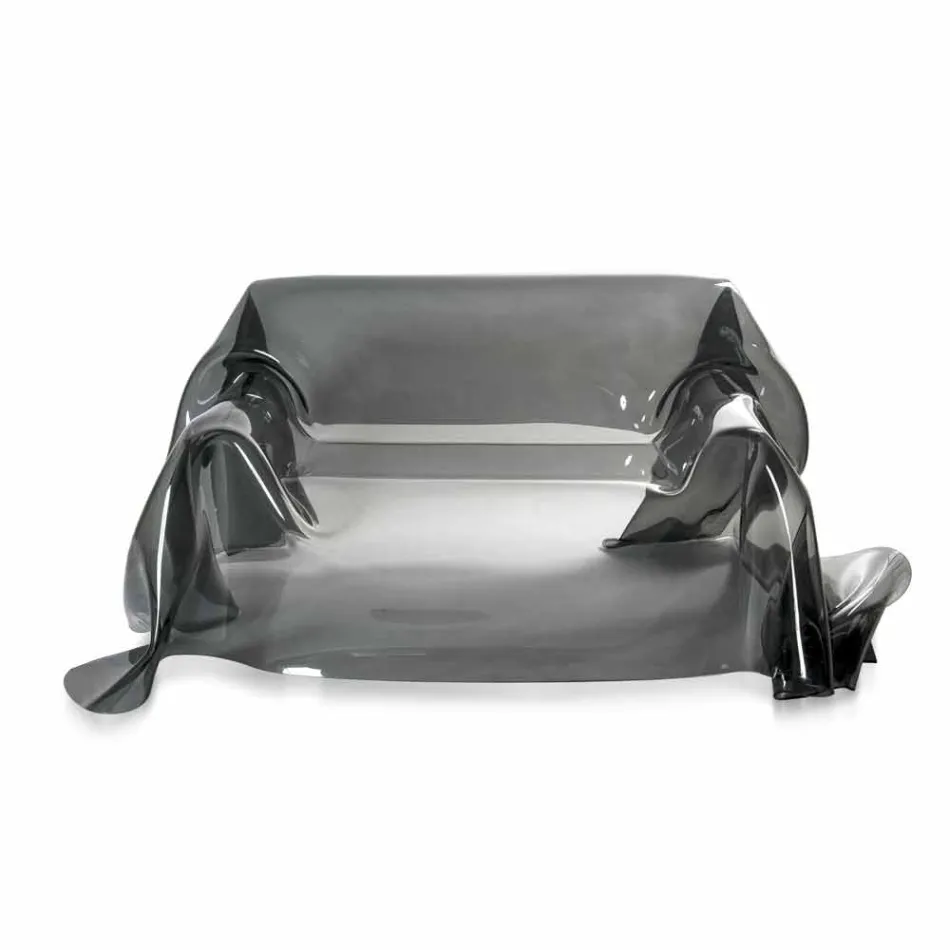 Divane moderne të projektimit në pleksiglas të tymosur Jolly, të bërë në Itali Viadurini