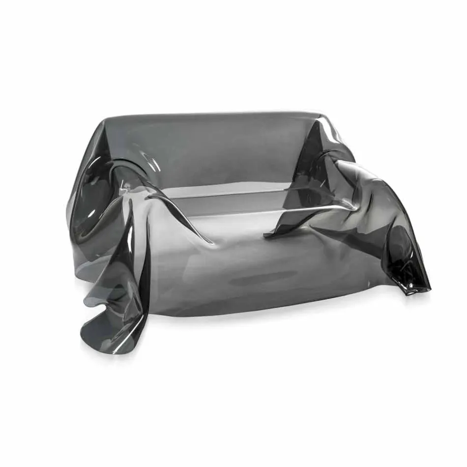 Divane moderne të projektimit në pleksiglas të tymosur Jolly, të bërë në Itali Viadurini