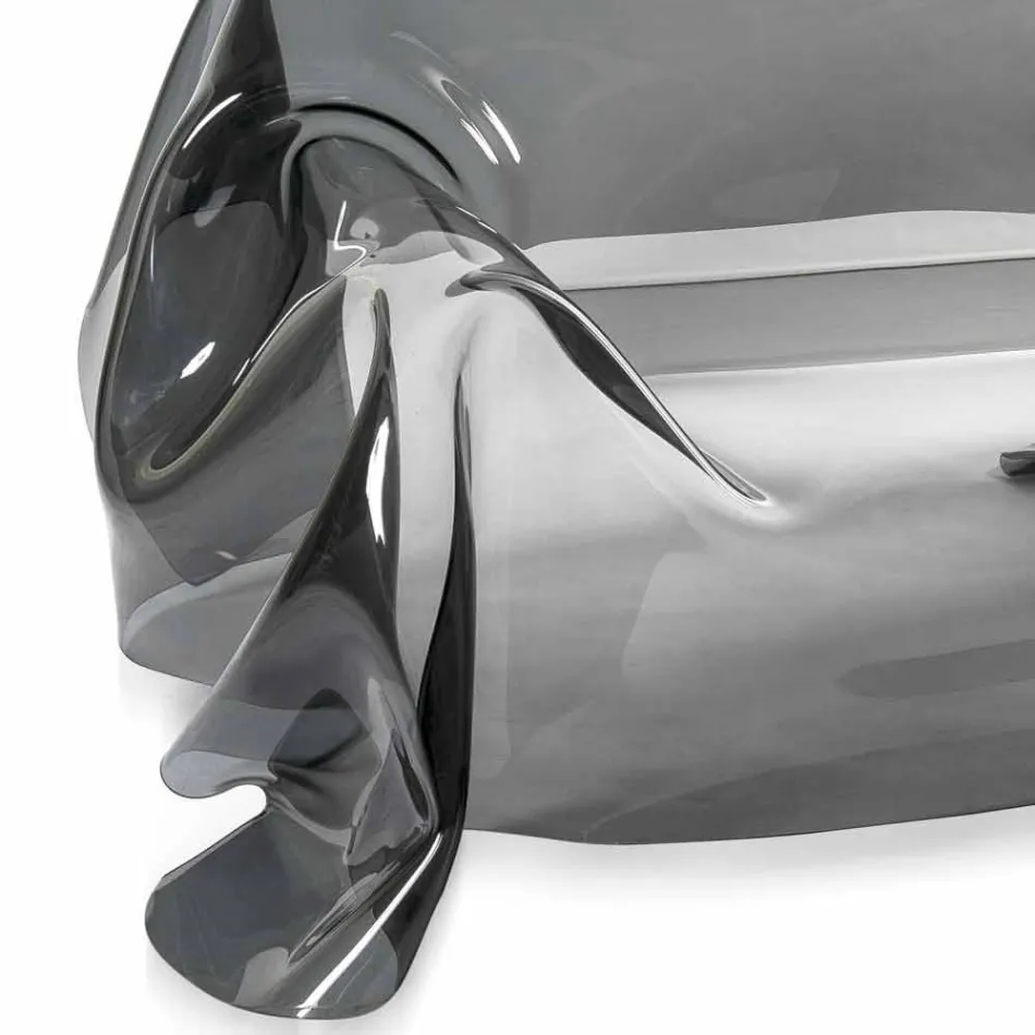 Divane moderne të projektimit në pleksiglas të tymosur Jolly, të bërë në Itali Viadurini