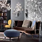 Divane dizajne luksoze, 5 mbështetëse druri të ngurta, të bëra në Itali, Manno Viadurini