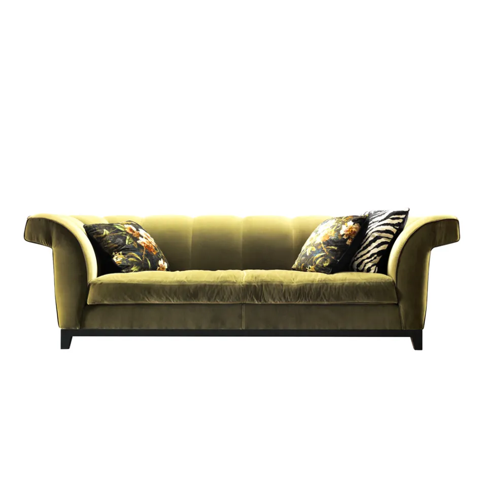 Dizajn 3 divan me tapiceri divan Grilli Shell punuar me dorë në Itali Viadurini