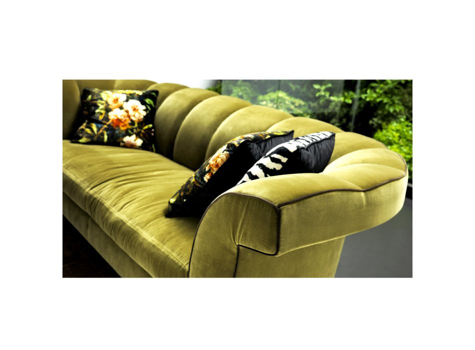 Dizajni divan me tapiceri 3 tapiceri nga Grilli Shell punuar me dorë në Itali Viadurini
