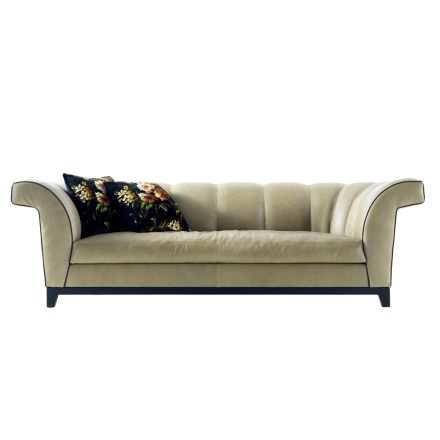 Dizajn 3 divan me tapiceri divan Grilli Shell punuar me dorë në Itali Viadurini