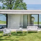 Dy vendesh kopshtesh që grumbullojnë alumin dhe pëlhurë divanesh - Smart By Varaschin Viadurini