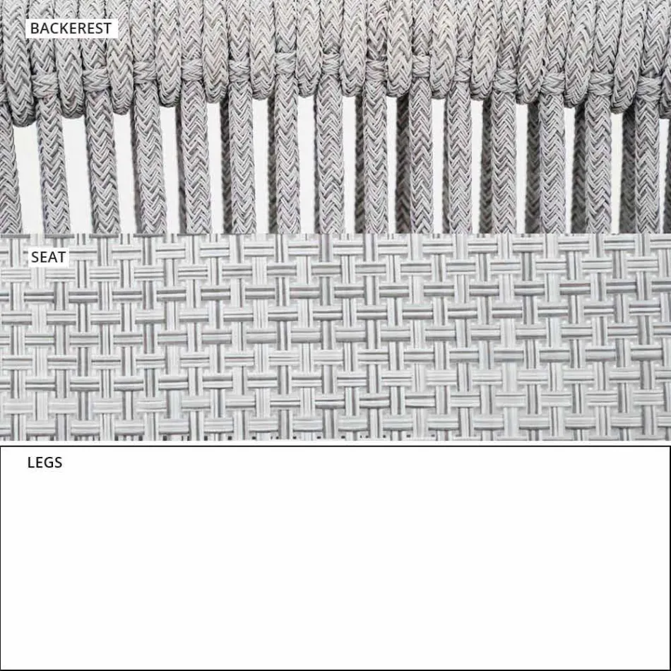 Dy vendesh kopshtesh që grumbullojnë alumin dhe pëlhurë divanesh - Smart By Varaschin Viadurini