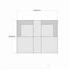 Dy divanësh prej tapiceri të veshur me pëlhurë me pëlhurë me ngjyra - Design Viadurini