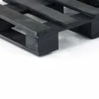 Sofa etnike me dy vendesh të mbushur në pëlhurë lara-lara dhe druri - fibër Viadurini