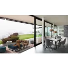 Sofa etnike me dy vendesh të mbushur në pëlhurë lara-lara dhe druri - fibër Viadurini