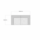 Sofa etnike me dy vendesh të mbushur në pëlhurë lara-lara dhe druri - fibër Viadurini