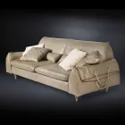 Druri i ngurtë dhe divan lëkure me shiritat e objekteve Eve çon Viadurini