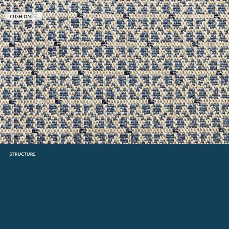 Divan metalik për kopshtin modern me cilësi të lartë Prodhuar në Itali - Karol Viadurini