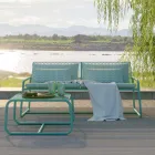 Divan metalik për kopshtin modern me cilësi të lartë Prodhuar në Itali - Karol Viadurini